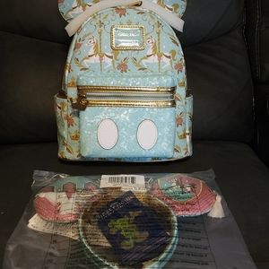 MMMA Prince Charming Regal Carrousel Loungefly Mini Backpack and Ears